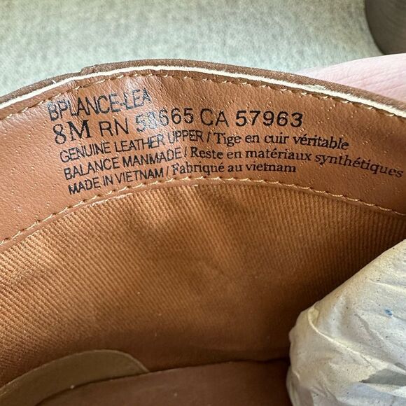 BP Lance Block Heel Bootie Leather Cognac Brown Size 8 - Picture 7 of 7